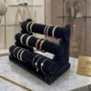Exhibidor De Pulseras Relojes Base Madera Negro de 3 niveles